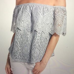 BP. Lace off the shoulder top